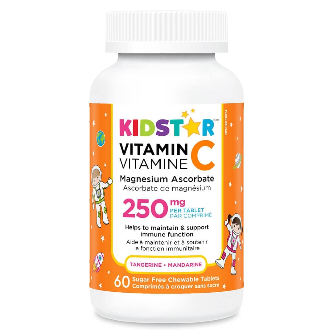 KidStar Vitamin C chewable from Magnesium ascorbate, tangerine