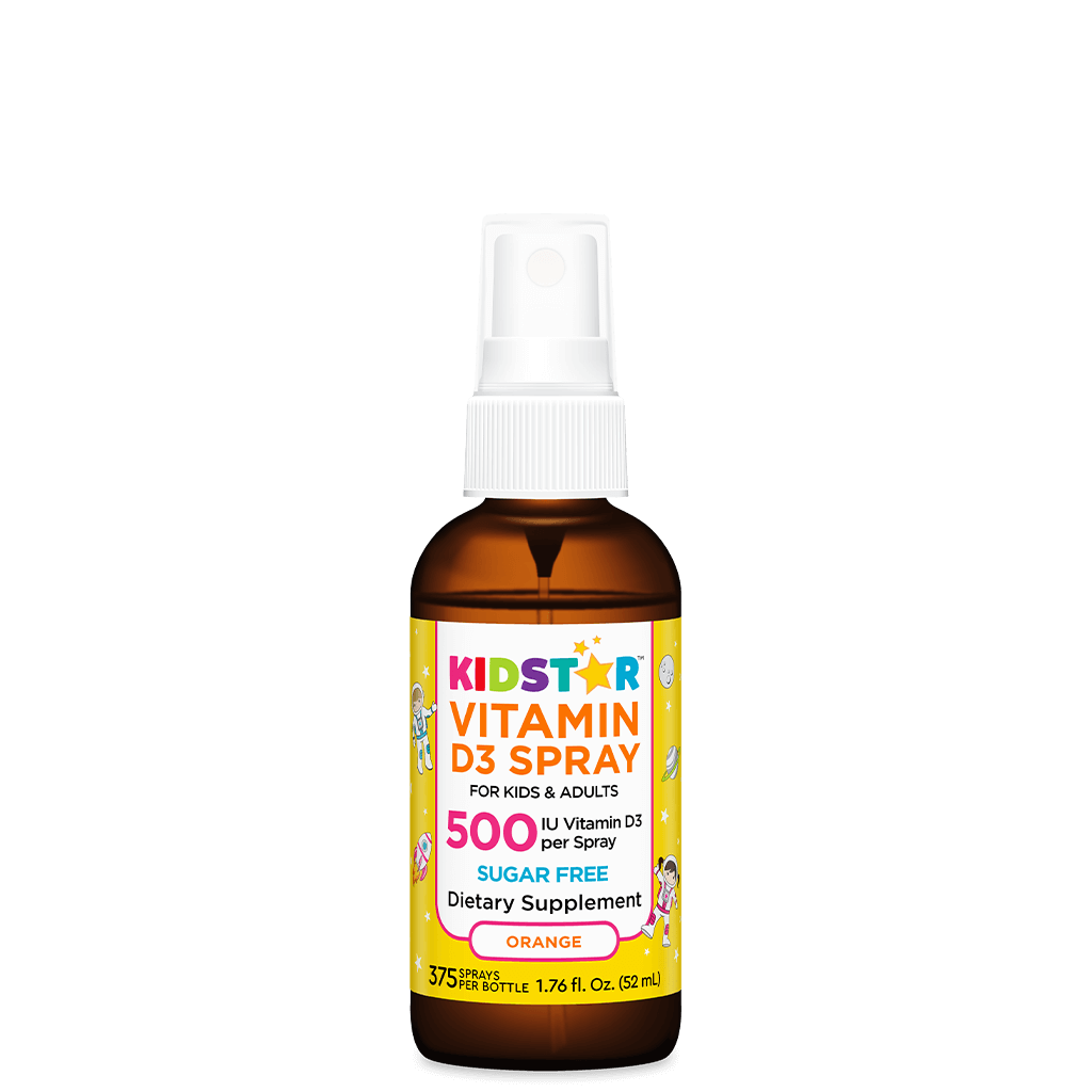 KidStar Vitamin D3 Spray, 500 IU, orange