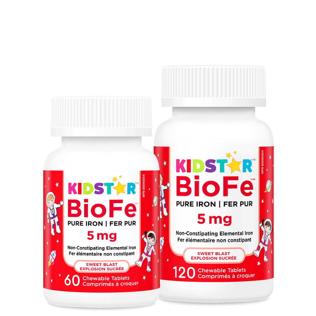 BioFe Pure Iron Chewable Tablets, 60 and 120 sizes